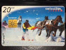 Swisscom Taxcard Skijöring 20 CHF gebraucht guter Zustand