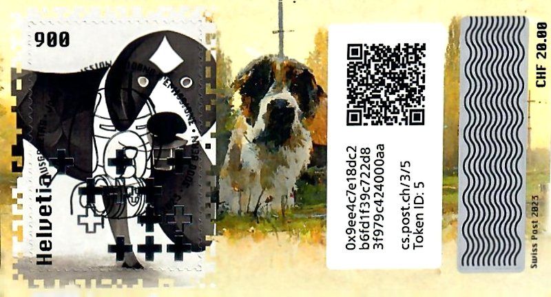 Tutti i francobolli: Swiss Crypto Stamps 3.0 ID5 mit Stempel – Nuovo e nell'imballaggio originale da Baar venduto da CryptoShop