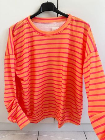 Oversize Sweater Pulli helles Orange/Koralle Gr. 36/38/40