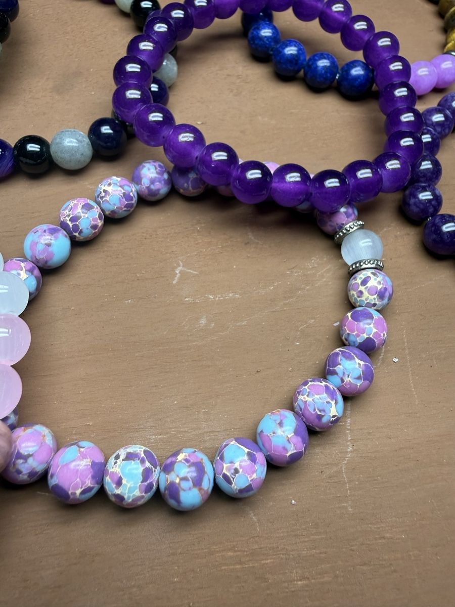 Bracciali & Braccialetti: Assorted Gemstone Beaded Bracelets Set of 7 new – Nuovo e nell'imballaggio originale da Wald ZH venduto da Carloiten 2