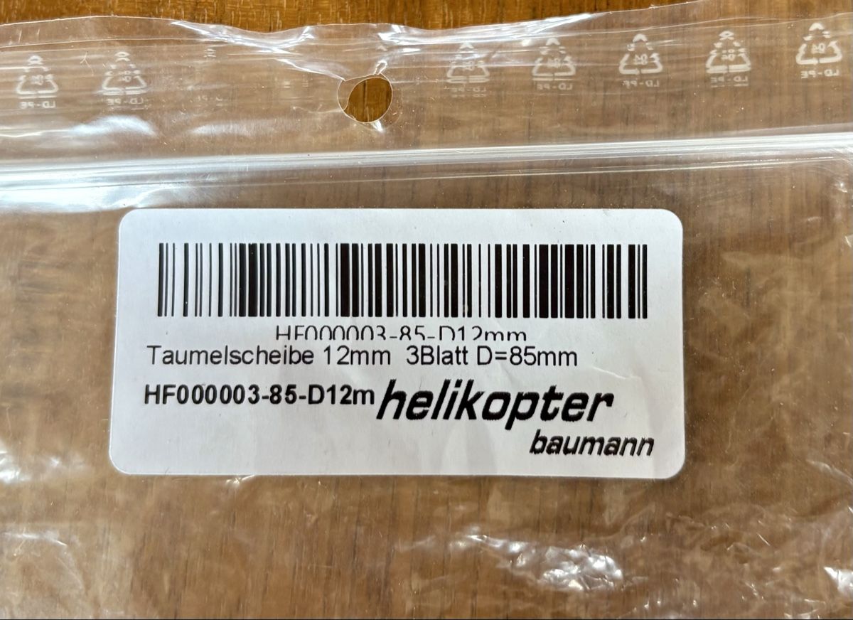 RC Modellbau: Taumelscheibe 12mm 3Blatt D=85mm – Neu und originalverpackt aus Ulmiz von Broennimann78 1