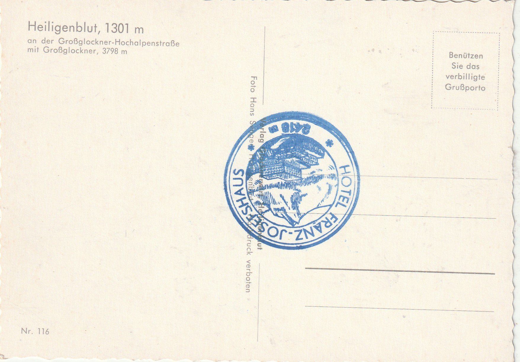 Cartes postales: Heiligenblut – D'occasion à Lumbrein par made02 1