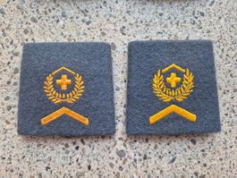 Gradabzeichen Patten Set Wachtmeister Militärpolizei