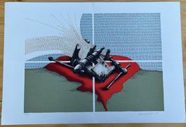 Lithografie von Peter Travaglini 1975       (ID b3463)