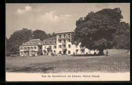 AK Gland, Vue du Sanatorium de Léman