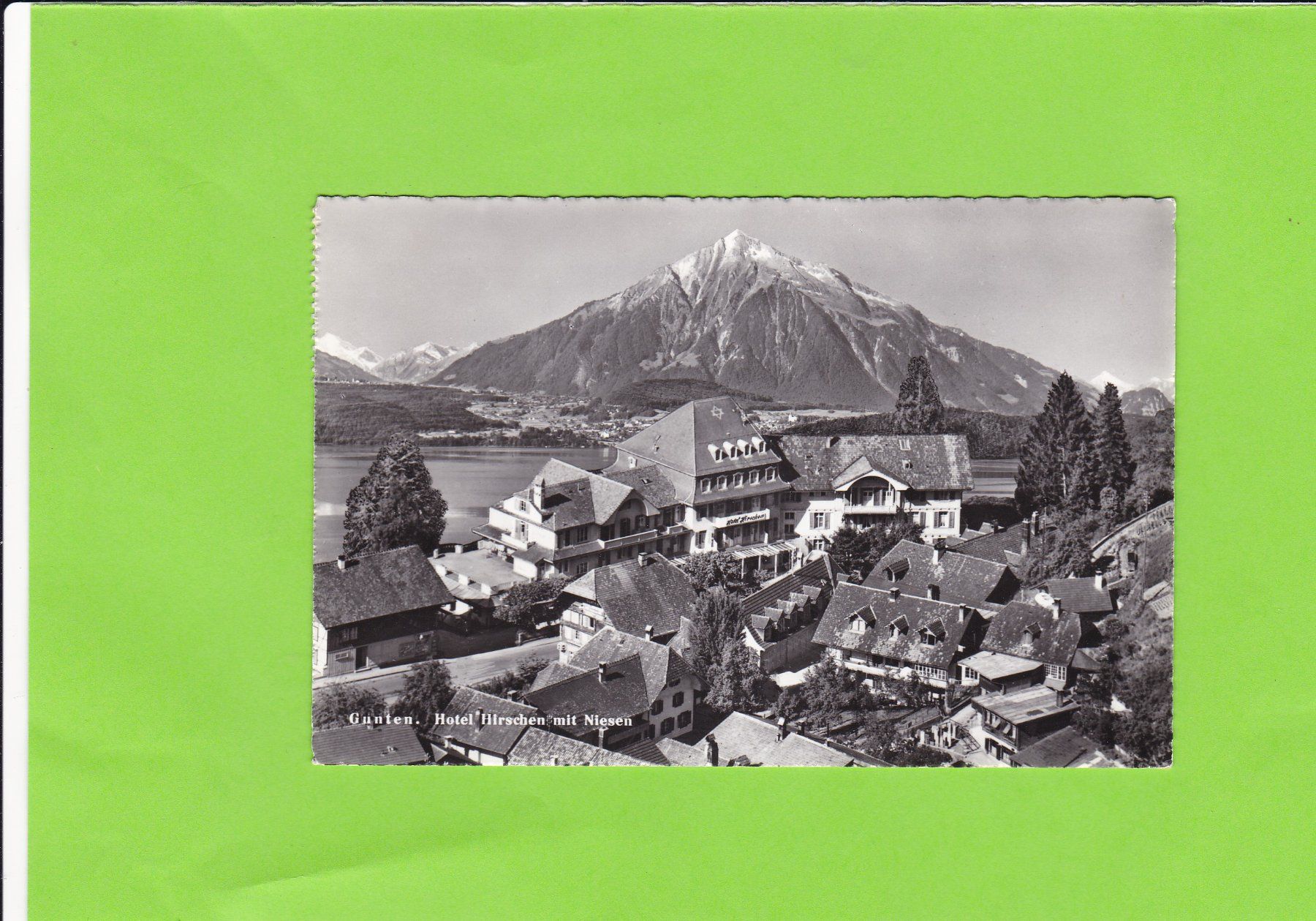 Cartoline postali: Gunten. Hotel Hirschen – Usato da St. Peterzell venduto da neckertal
