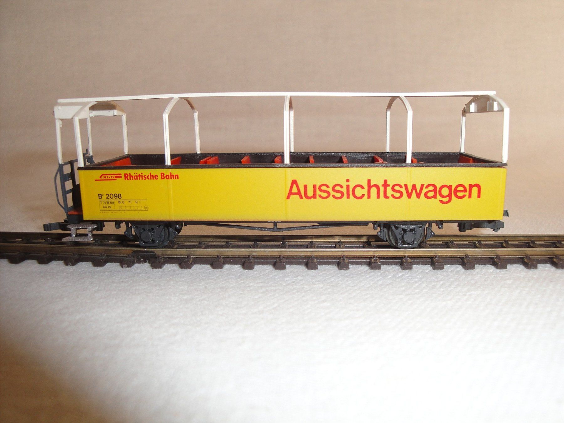 Modellini di ferrovie: D+R Modellbahn RhB-Aussichtswagen B2 2098 Berninabahn – Nuovo e nell'imballaggio originale da Wolfwil venduto da heinzs3575 3