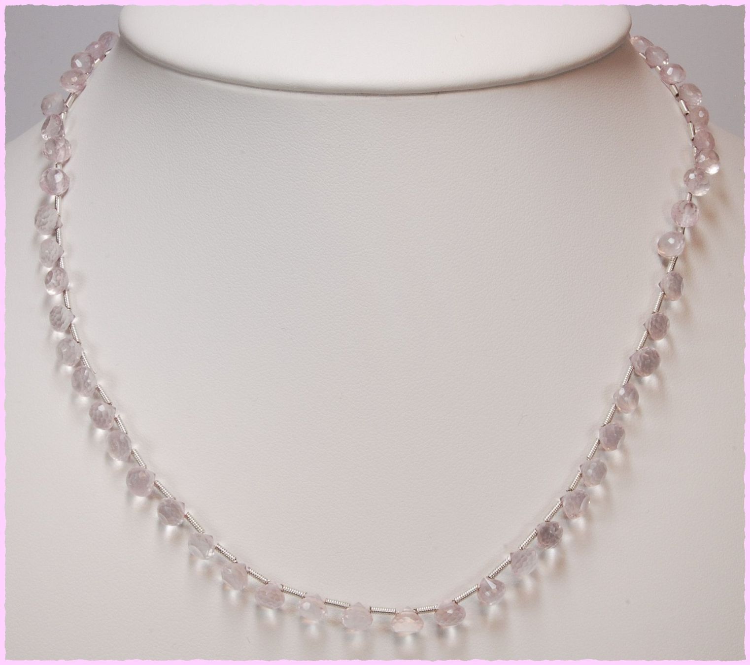 Catenine: Rosenquarz Collier 925 Silber ca. 46cm – Nuovo e nell'imballaggio originale da Oberglatt ZH venduto da Goldfee1 4