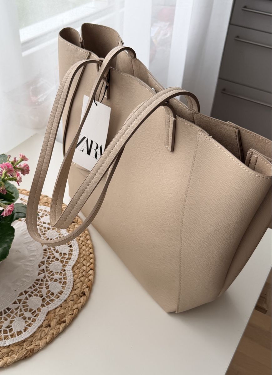 Zara Borse da donna: Zara Shopper Tasche in Beige, mit Etikett – Nuovo e nell'imballaggio originale da Wallisellen venduto da kar_gv8n 2