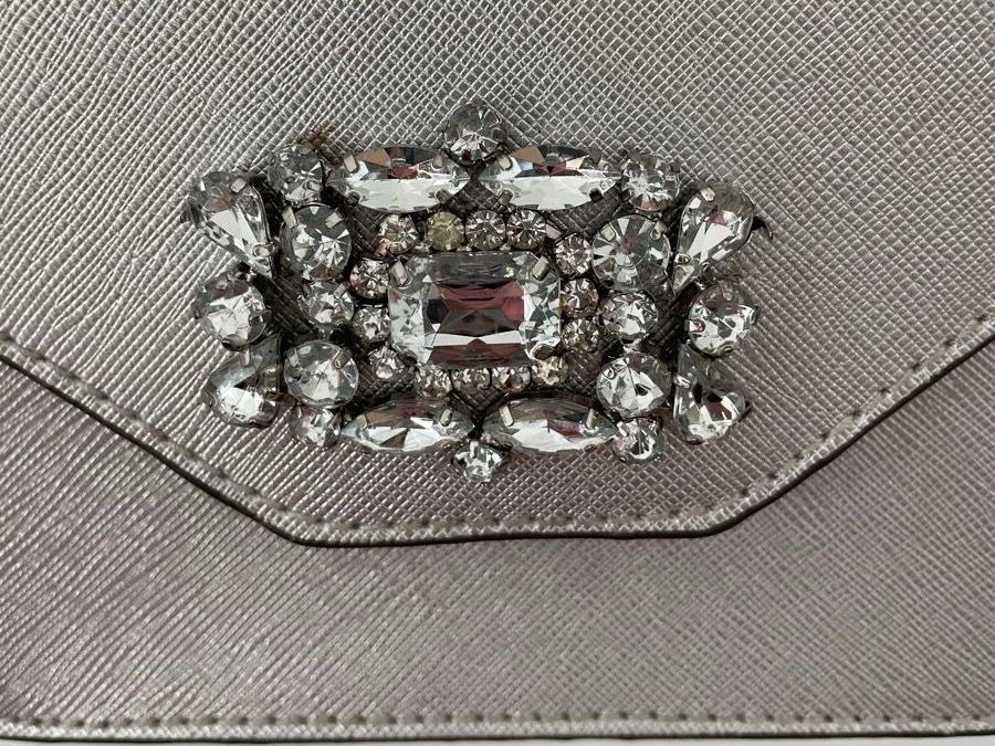 Borse da donna: Borsetta elegante argentata con strass – Usato da Bellinzona venduto da remarema 3