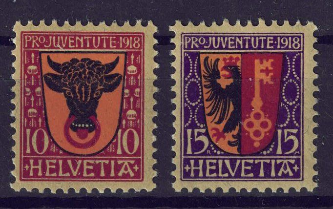 Tous les timbres: Pro Juventute, 1918, postfrisch** – Neuf (Voir description) à Lupfig par lubor