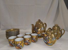 [Brocante] Service en porcelaine de Satsuma style Moriage 