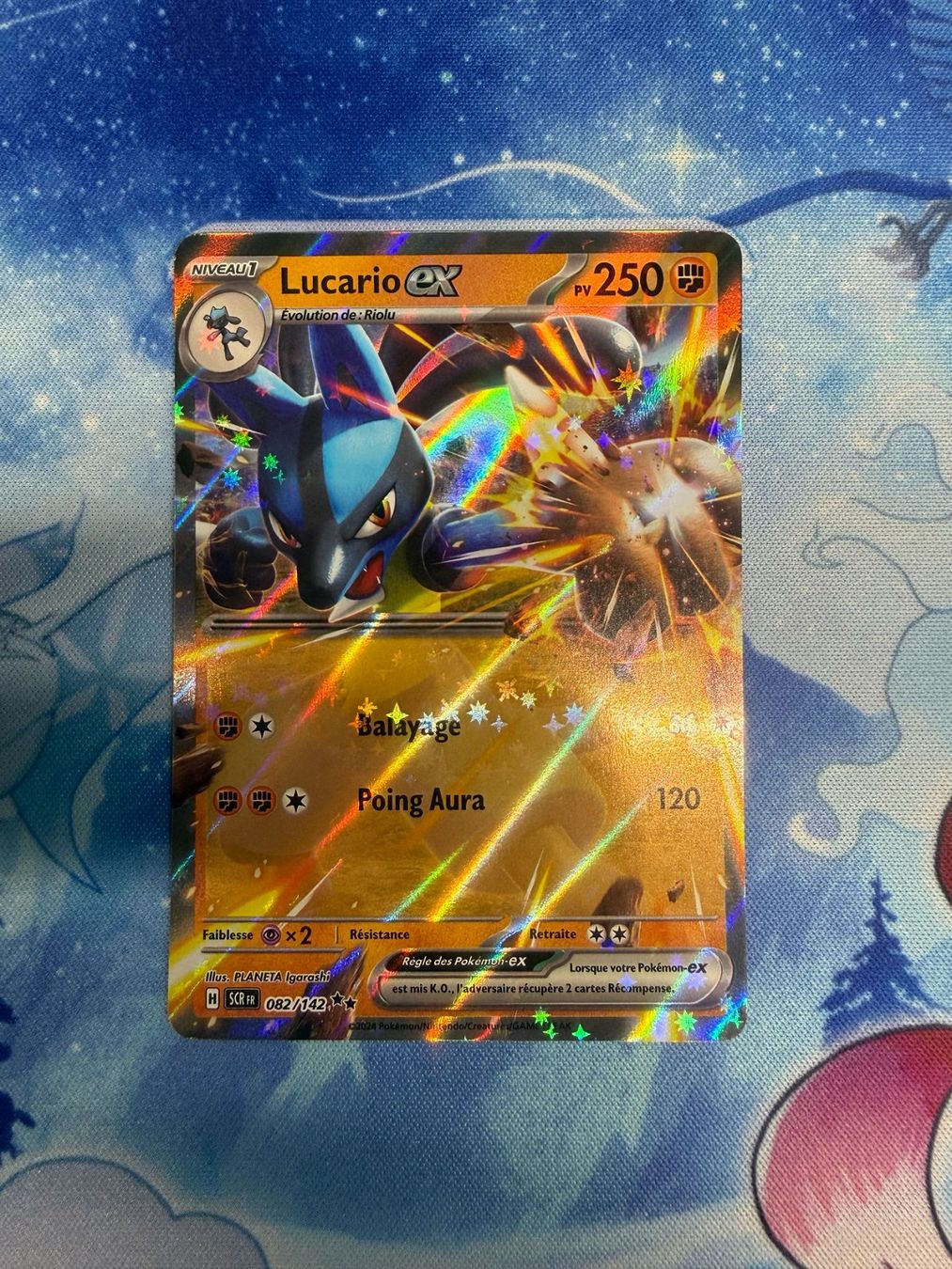 Pokémon Carte collezionabili: Lucario EX - SCR 082 FR – Nuovo (secondo la descrizione) da Courgenay venduto da ScamBoxOff