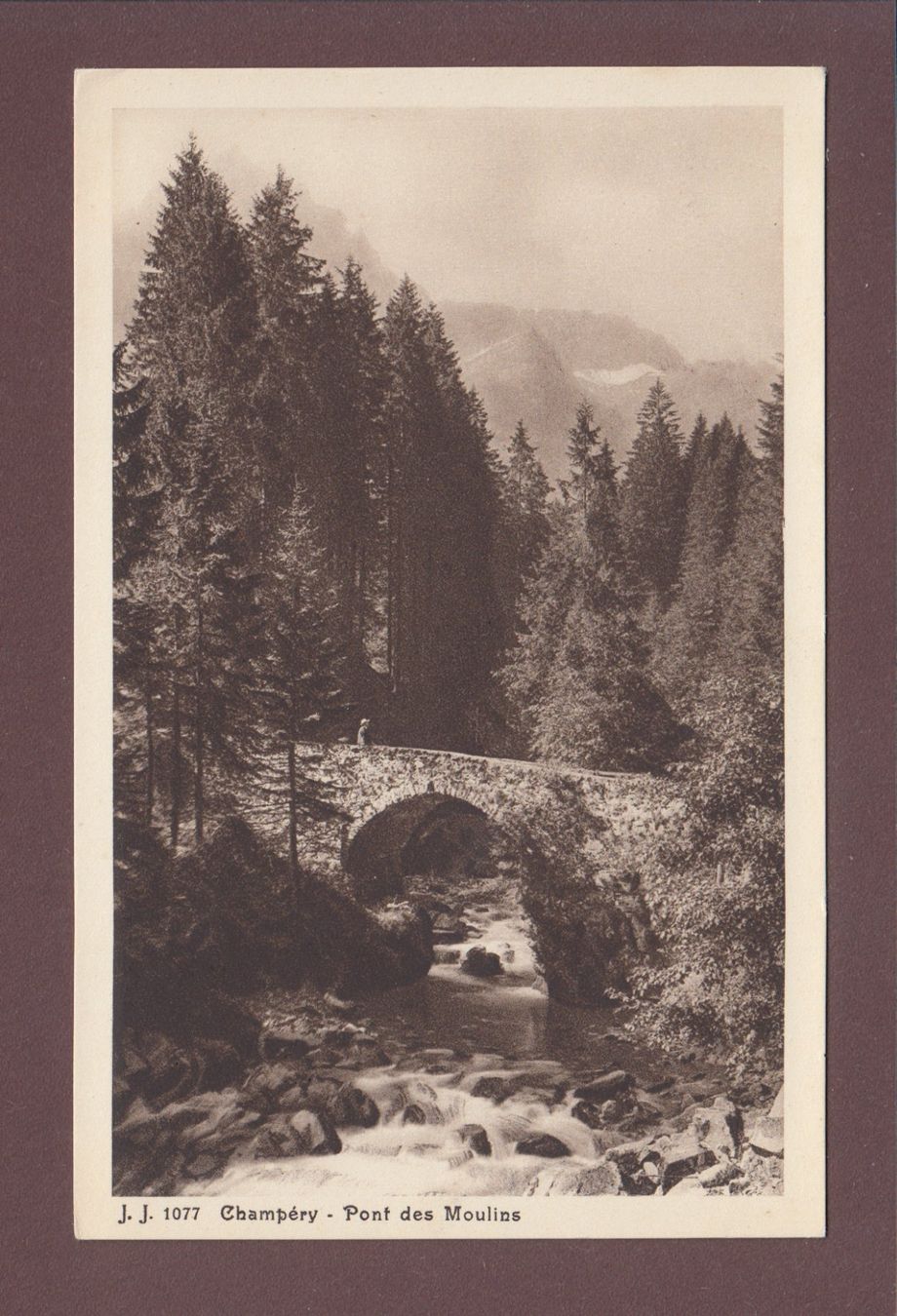 Cartoline postali: CHAMPERY - Pont des Moulins – Usato da Pully venduto da nicecards