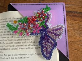 Buchzeichen-Lesezeichen- Schmetterling- Selfmade
