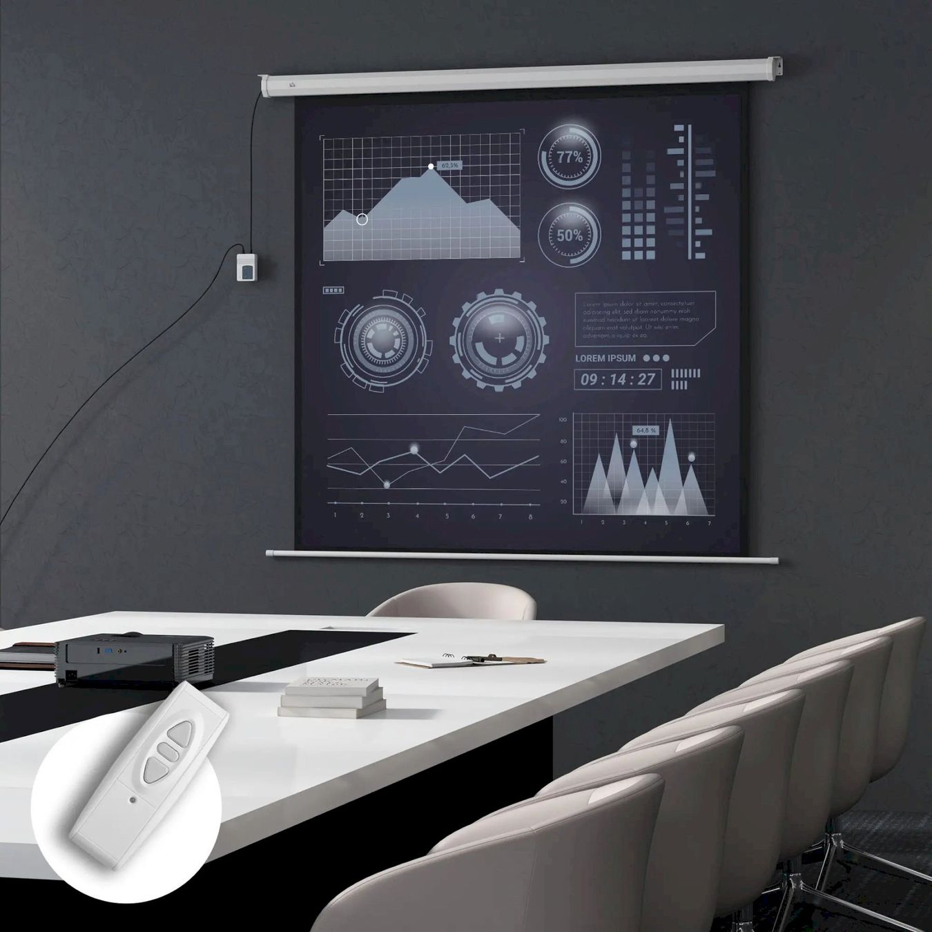 Heimkino: HOMCOM Beamer Leinwand 92” 165x165cm – Neu und originalverpackt aus Bottighofen von zaap 8