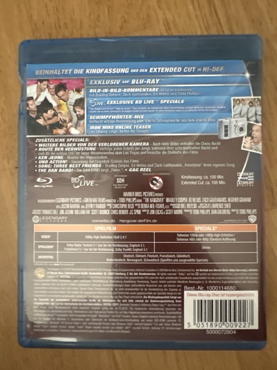 Alle DVDs: Hangover Extended Cut Blu-ray neuwertig – Neu (gemäss Beschreibung) aus Hochdorf von Blitzman83 1