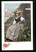 Vaudoise, Junge Frau in Tracht mit Beere