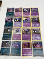 Pokémon Karten Set Gastly und Haunter 16stk non Holo