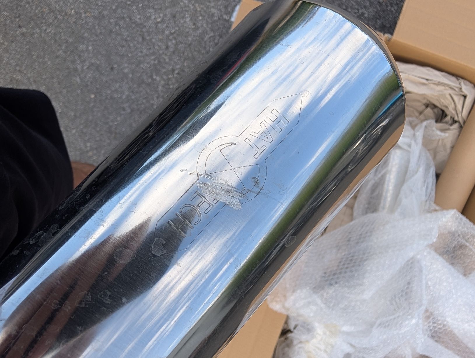 Sistemi di scarico: HAT TECH Auspuff 2 Stk. Endrohr Chrom 60mm gebraucht – Usato da Niederteufen venduto da wagabund 1
