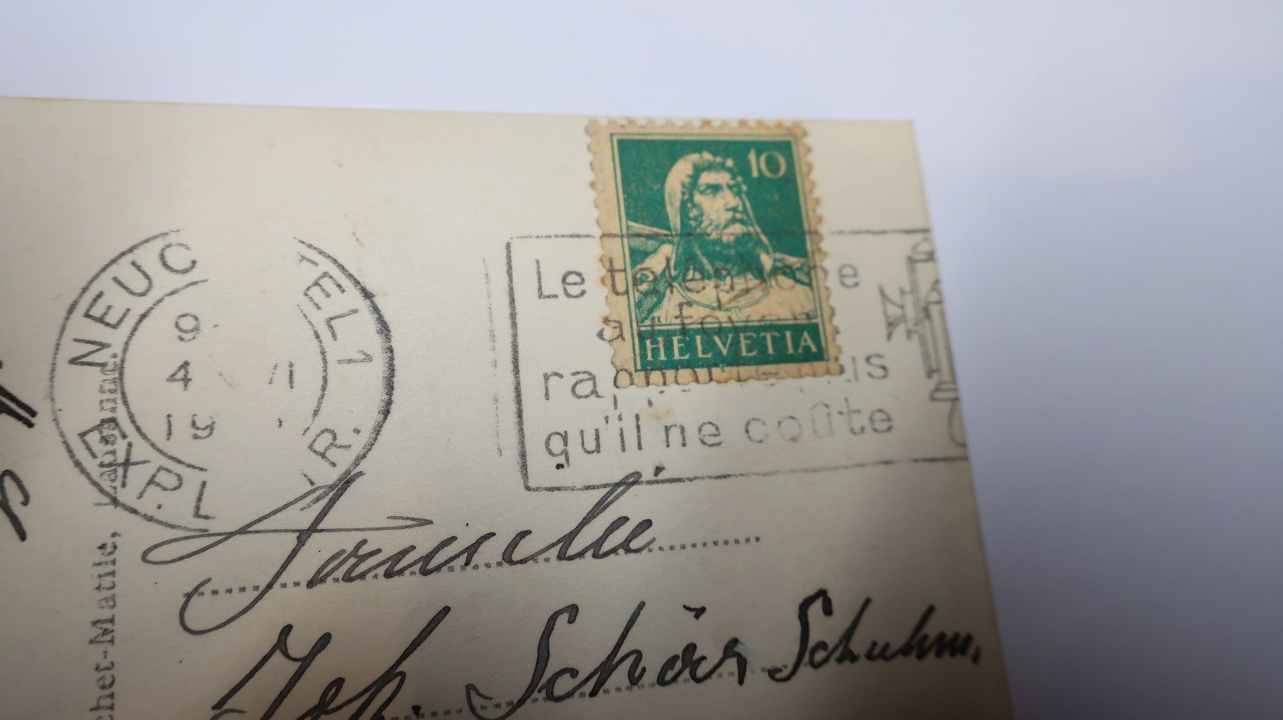 Cartoline postali: Neuchâtel  - Baie de l'Evole 1928 – Usato da Cormoret venduto da Pascalll2001 4