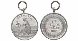 Tessin, Lugano, Medaille 1883, Schützenfest