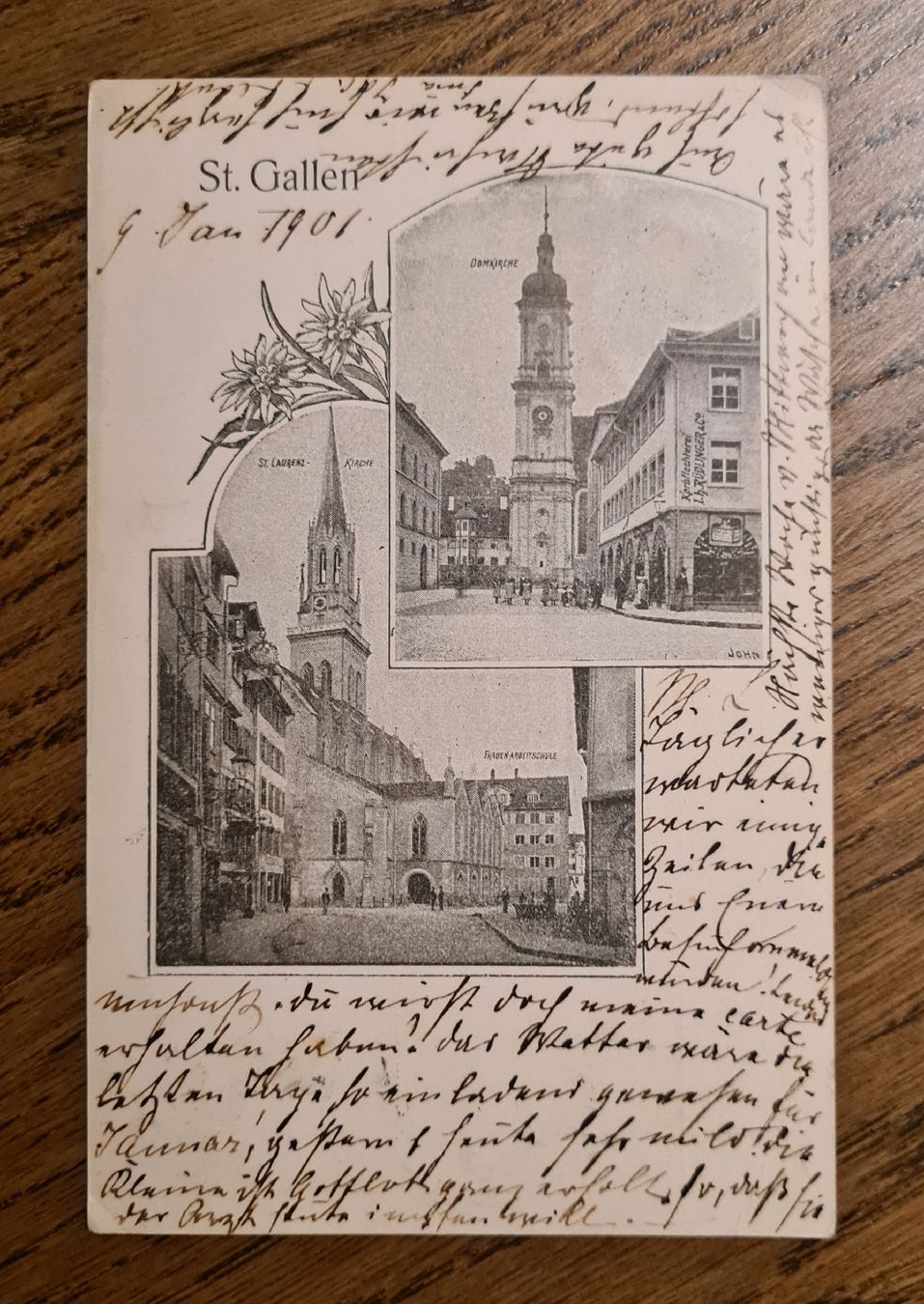 Cartoline postali: St. Gallen 1901 – Usato da Ebikon venduto da Donar50