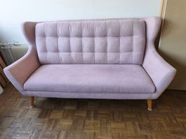 Sofa Livique Henry 3-Sitzer rosa Tufting - guter Zustand