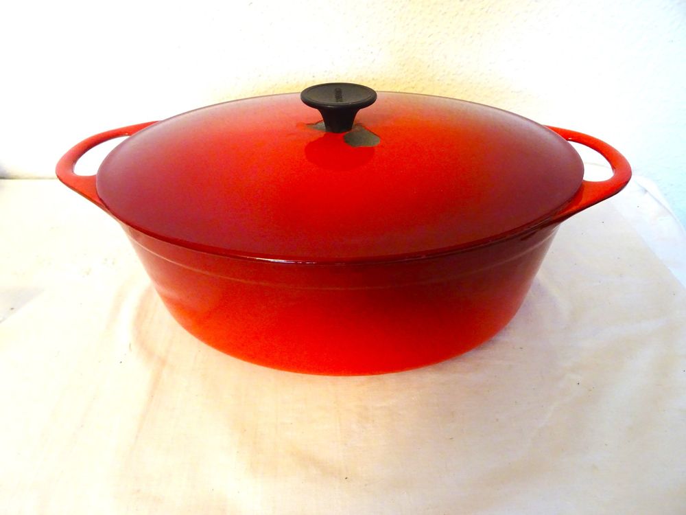 Cocotte Le Creuset 5 Litres - Fonte émaillée Orange - Doux Feu Cousances - Vintage