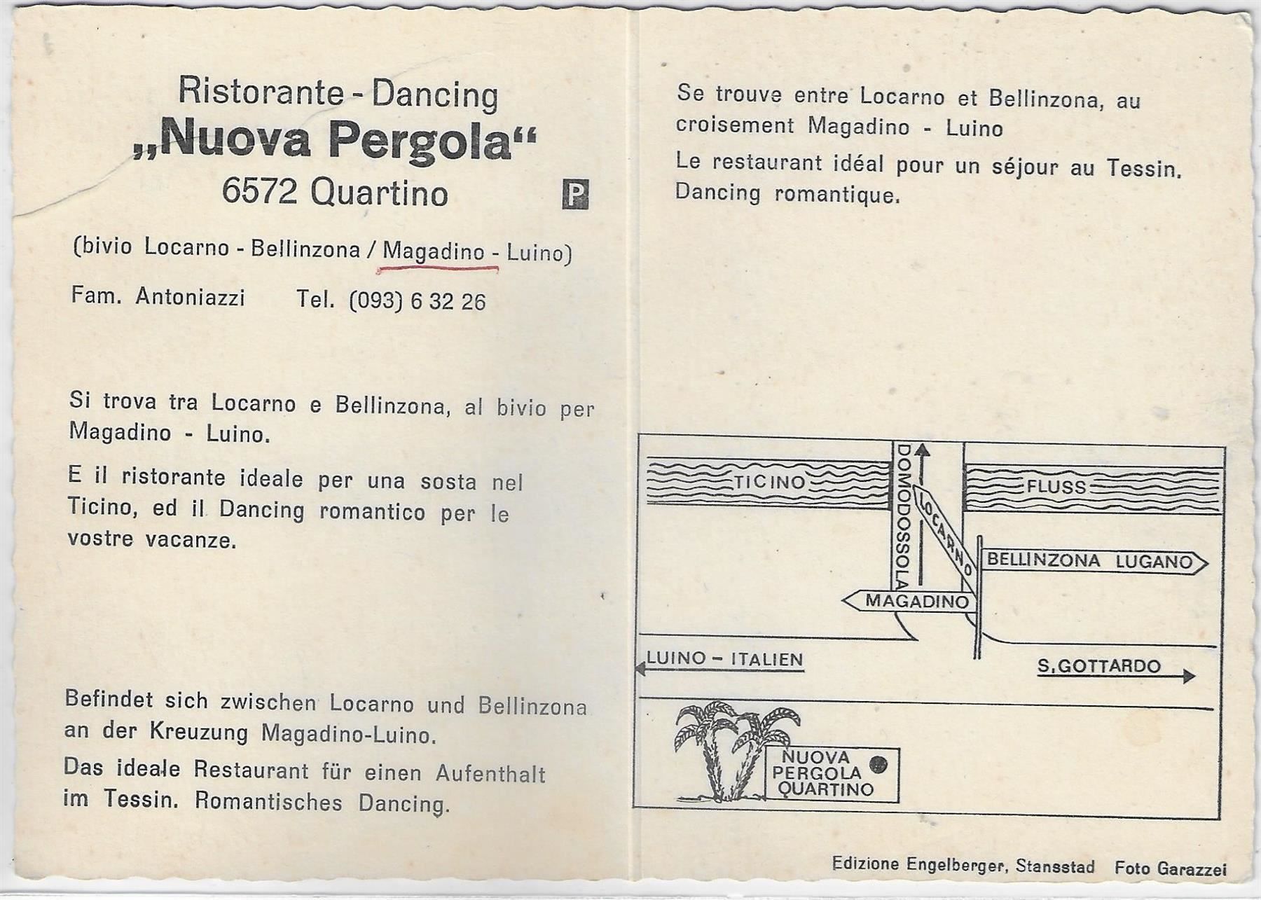Cartoline postali: Ristorante-Dancing "Nuova Pergola" – Usato da Ettingen venduto da Kartenplanet 1