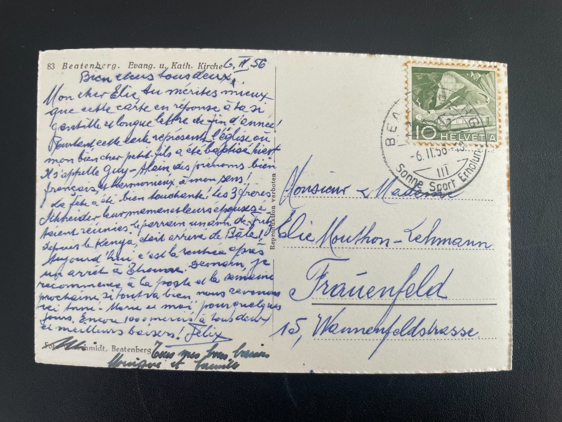 Cartes postales: AK BE Beatenberg, Evang. & Kath. Kirche – D'occasion à Thal par Danny82 1