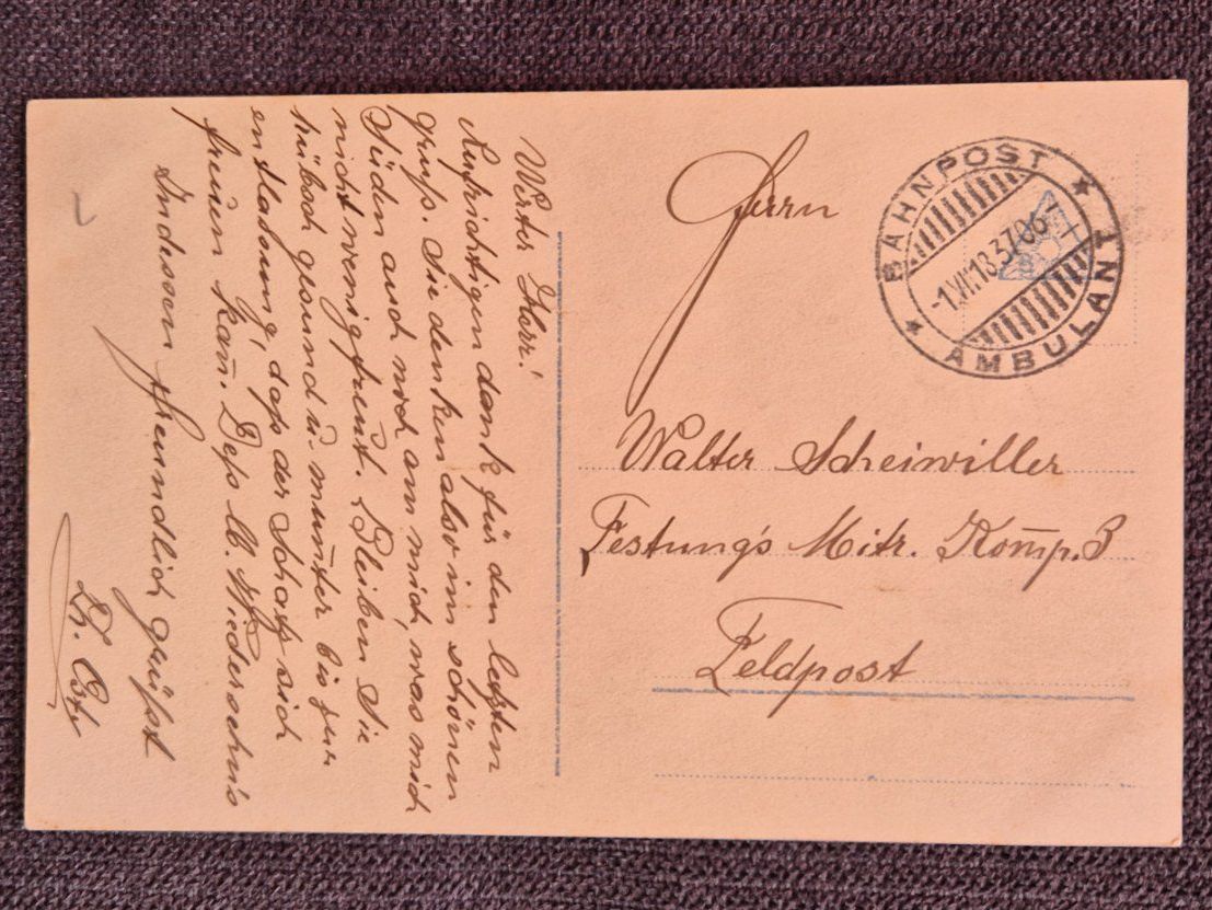 Cartoline postali: Ansichtskarte Feldpost 1913 – Usato da Horw venduto da mi.ba 1
