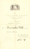 2 Ernennungs-Urkunden Zürich 1851 Bauinspektor Oberst Wolff