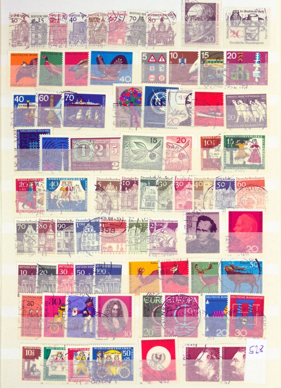 Alle Briefmarken: BRD SUPER  SLG. 8 Seiten ab Posthorn bis 1972 (AX594) – Gebraucht aus Seuzach von Philahits 1