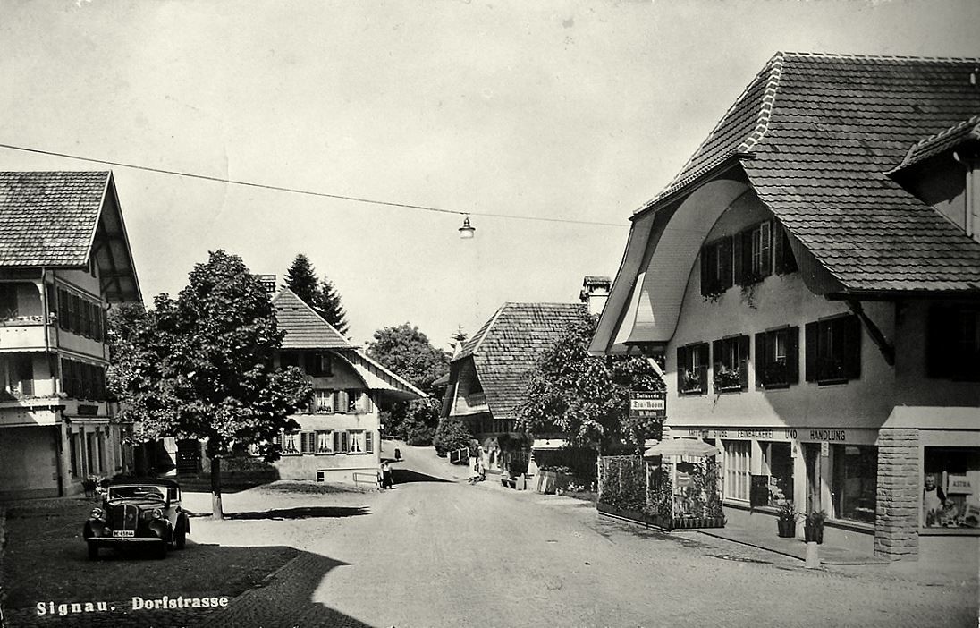 Cartoline postali: SIGNAU Dorfstrasse, Oldtimer, Auto – Nuovo (secondo la descrizione) da Jona venduto da philajona