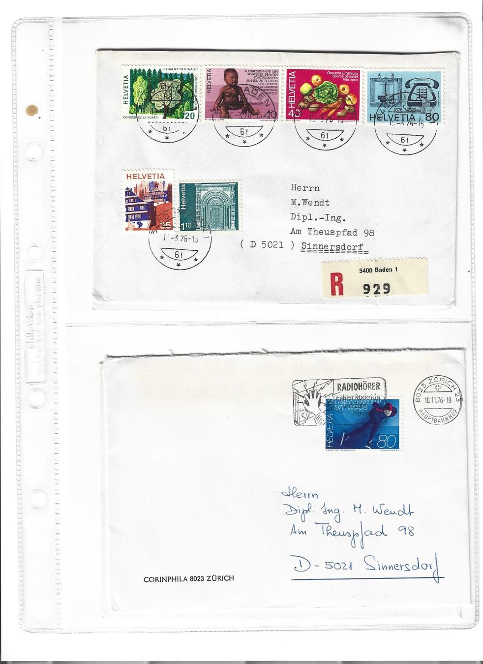 Alle Briefmarken: 10 lettres 10 Buchstaben – Gebraucht aus Delemont von toutdubon11