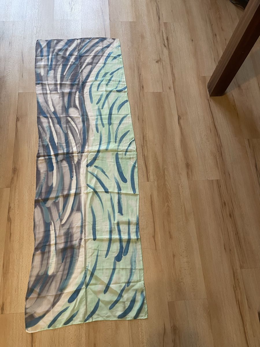 Foulard Vintage En Soie - Très Grand (85x85 Cm) - Multicolore - Occasion