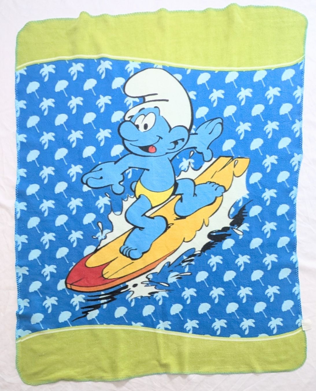 Coperte: Die Schlümpfe - Fleece Decke - Kuscheldecke - Surfer – Usato da Wängi venduto da ABIZONE-86