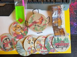 DIAMOND PAINTING GLAS UNTERSETZER