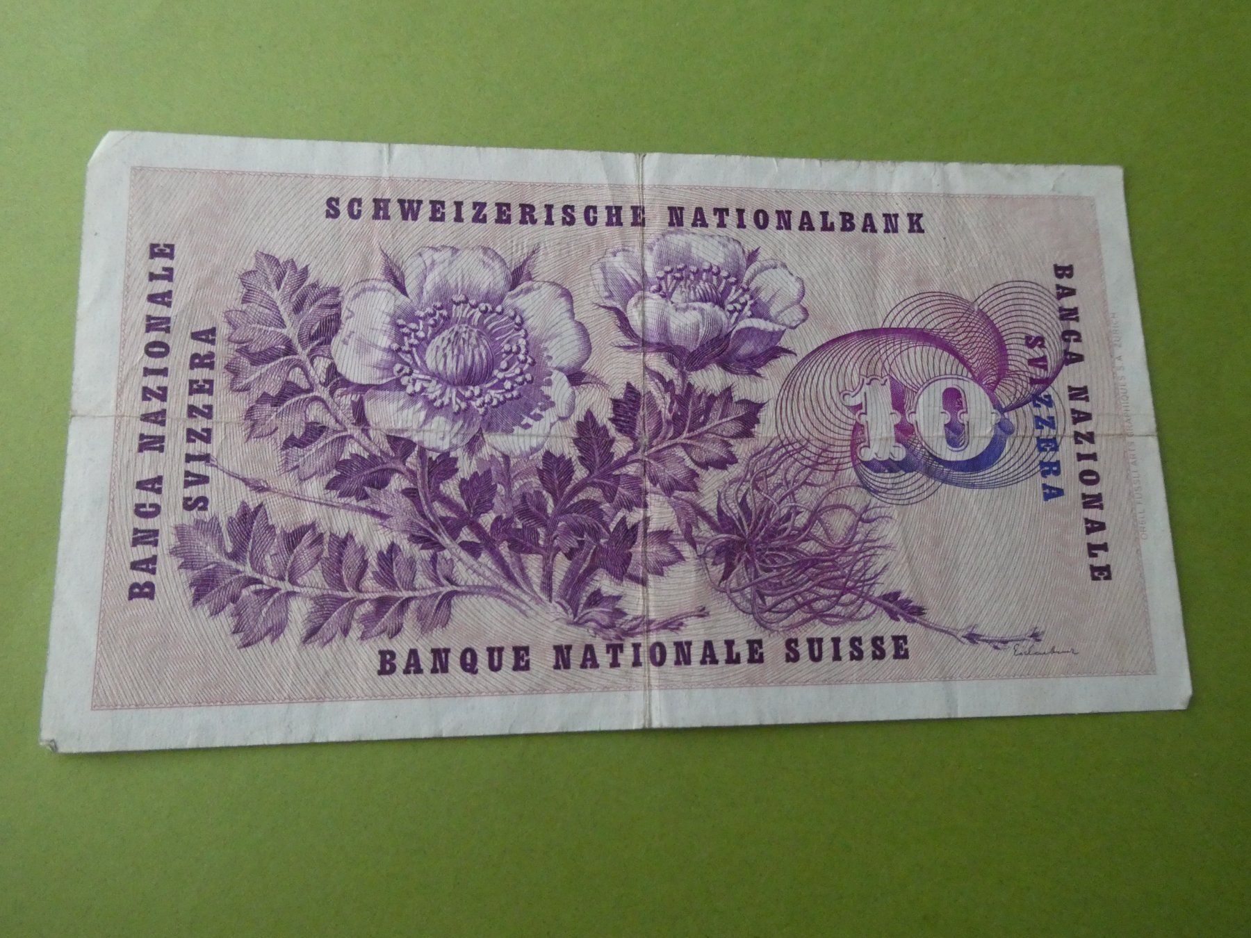 Billets de banque: Schweiz 1963, 10 Franken – D'occasion à Hinterforst par Rohusri 1