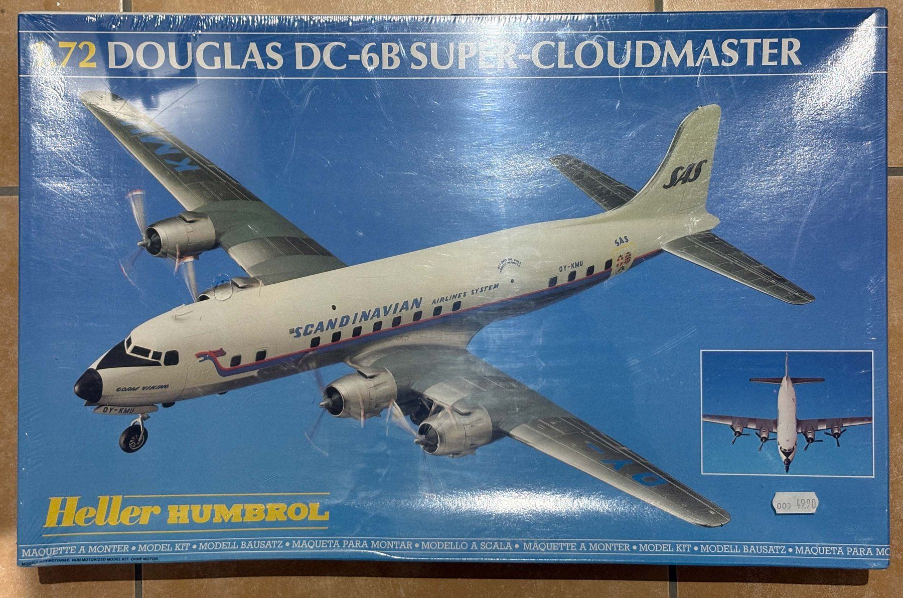 McDonnell Douglas Kit di modellismo & Modellini statici: Douglas DC-6B Super-Cloudmaster 1/72 – Nuovo e nell'imballaggio originale da Frick venduto da TOMAPO 1