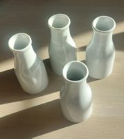 4 kleine Vasen Porzellan weiss, guter Zustand Set 4 Stk 12cm