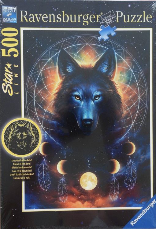 Puzzle 500 – leuchtender Wolf - neu | Kaufen auf Ricardo