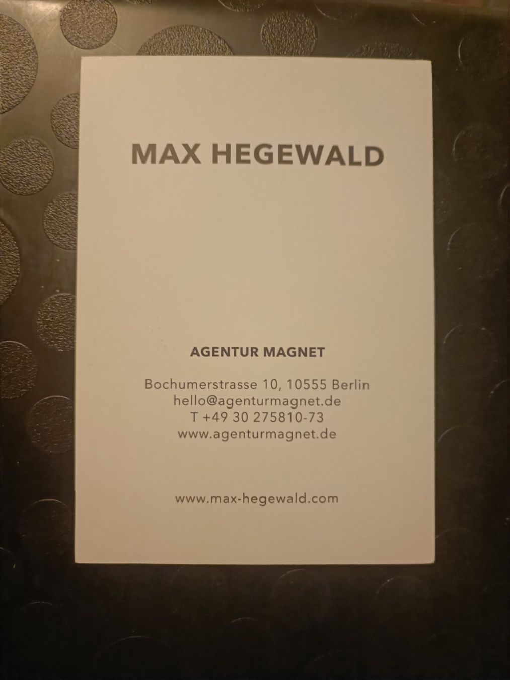 Autografi: Max Hegewald - handsigniert – Usato da Menziken venduto da Artographs 1
