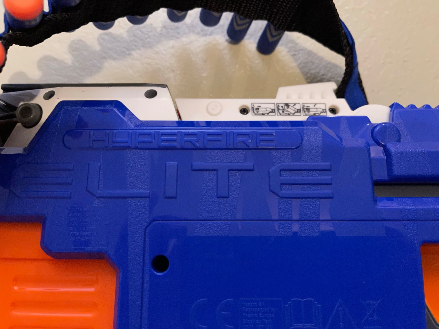 Nerf Giocattoli: Nerf Hyperfire  Elite wie neu mit Munitionsgurt – Usato da zeihen venduto da Racer-71 4