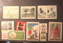 Briefmarken Sammlung Fribourg 1934 diverse Ansichten