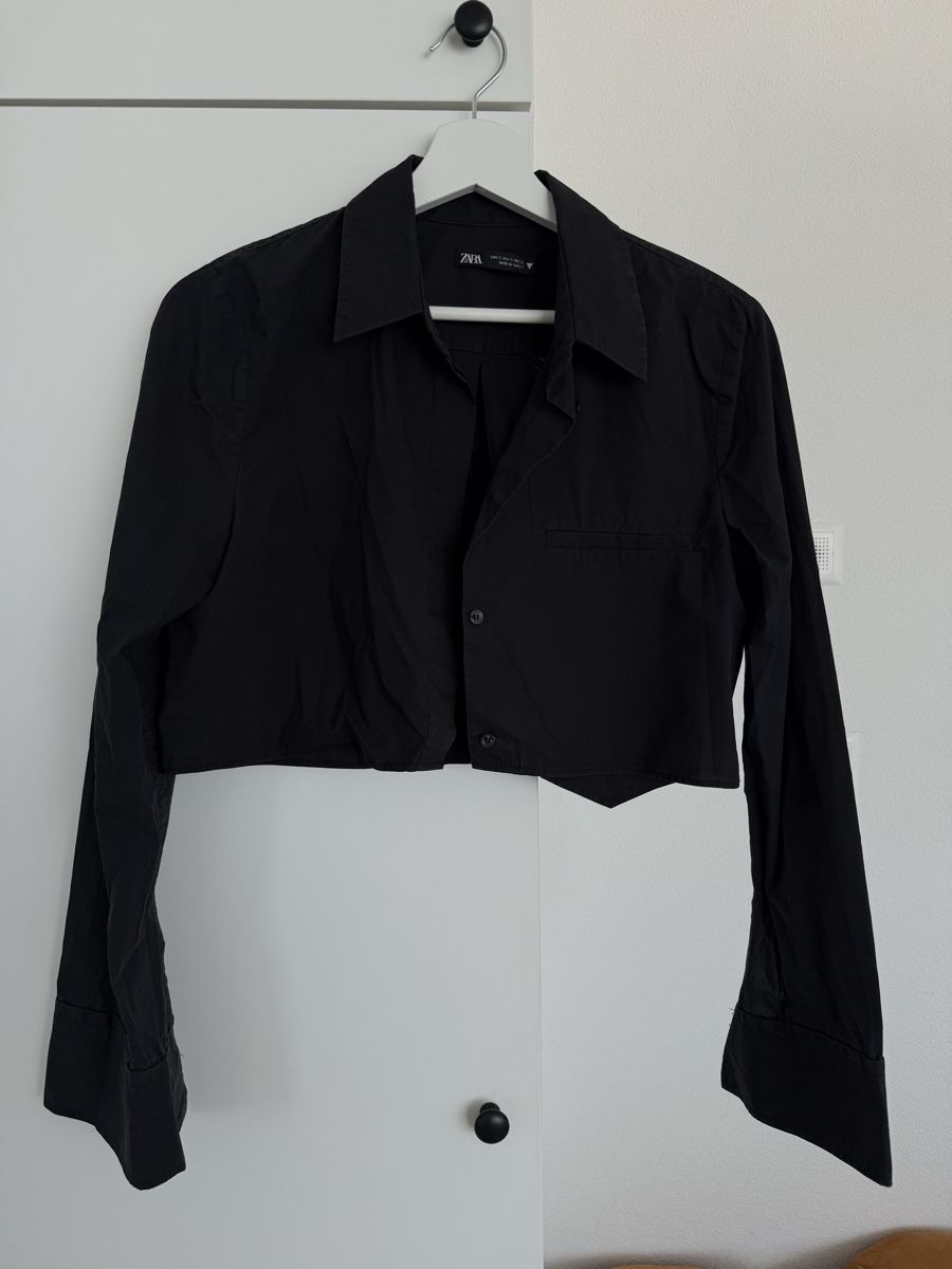 Zara Blusen: Cropped Hemd in Schwarz Zara – Neu (gemäss Beschreibung) aus Zürich von mel_87ct