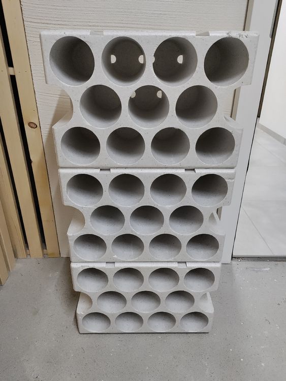 Casier à bouteilles en polystyrène blanc x3, casier bouteille polystyrene 