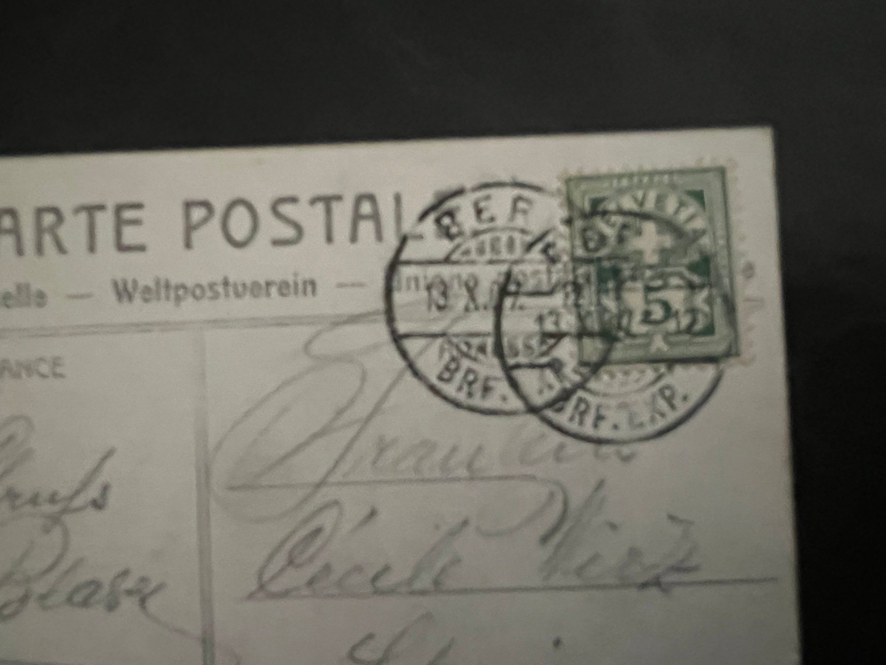 Ansichtskarten: AK   1907 Bern    (G3300) – Gebraucht aus Hinwil von Sidi4 1