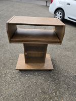 Vintage Design Möbel, Holz Tisch mit Glasvitrine,